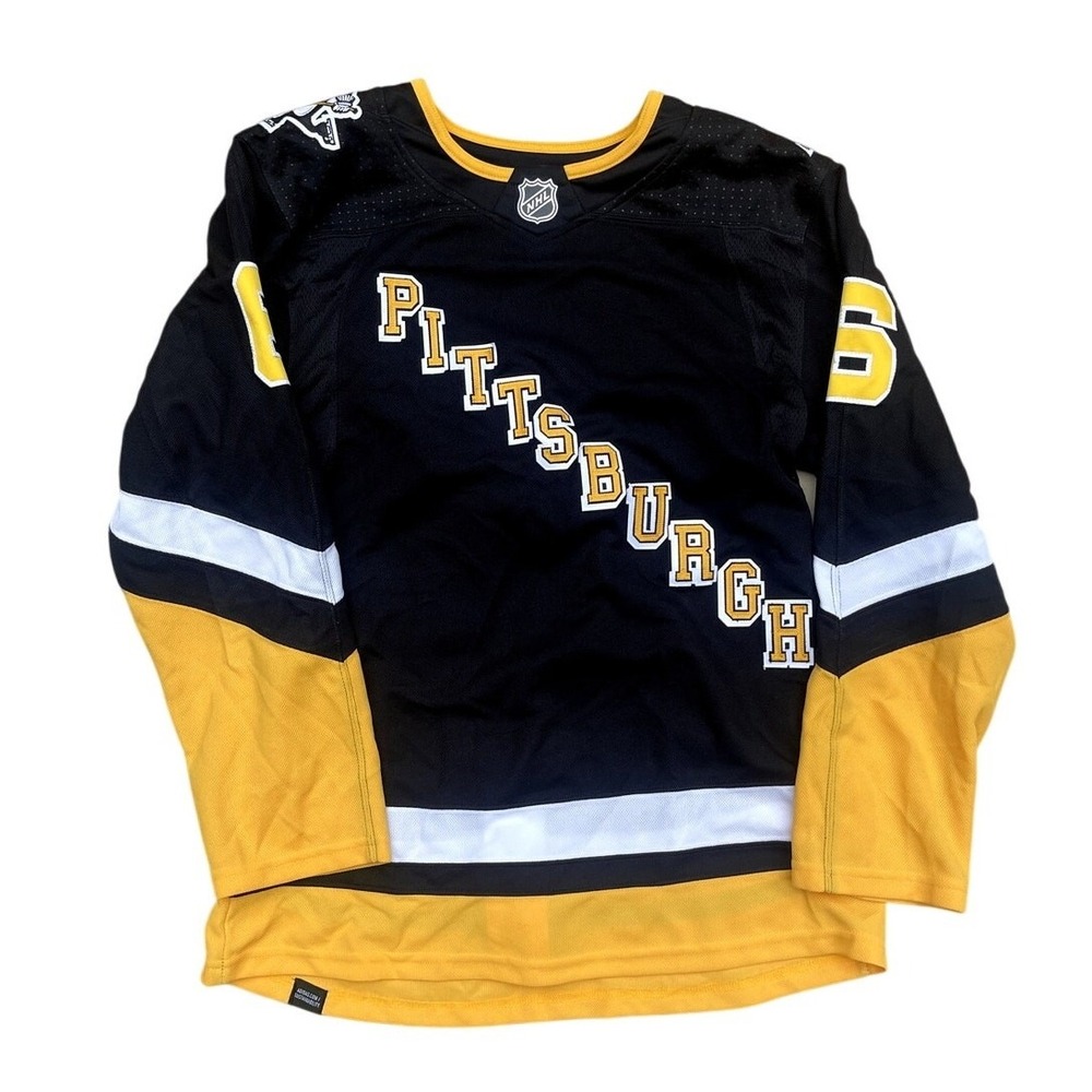 Adidas Primegreen NHL Pittsburgh Penguins John Marino 6 Jersey Mens 44 Black